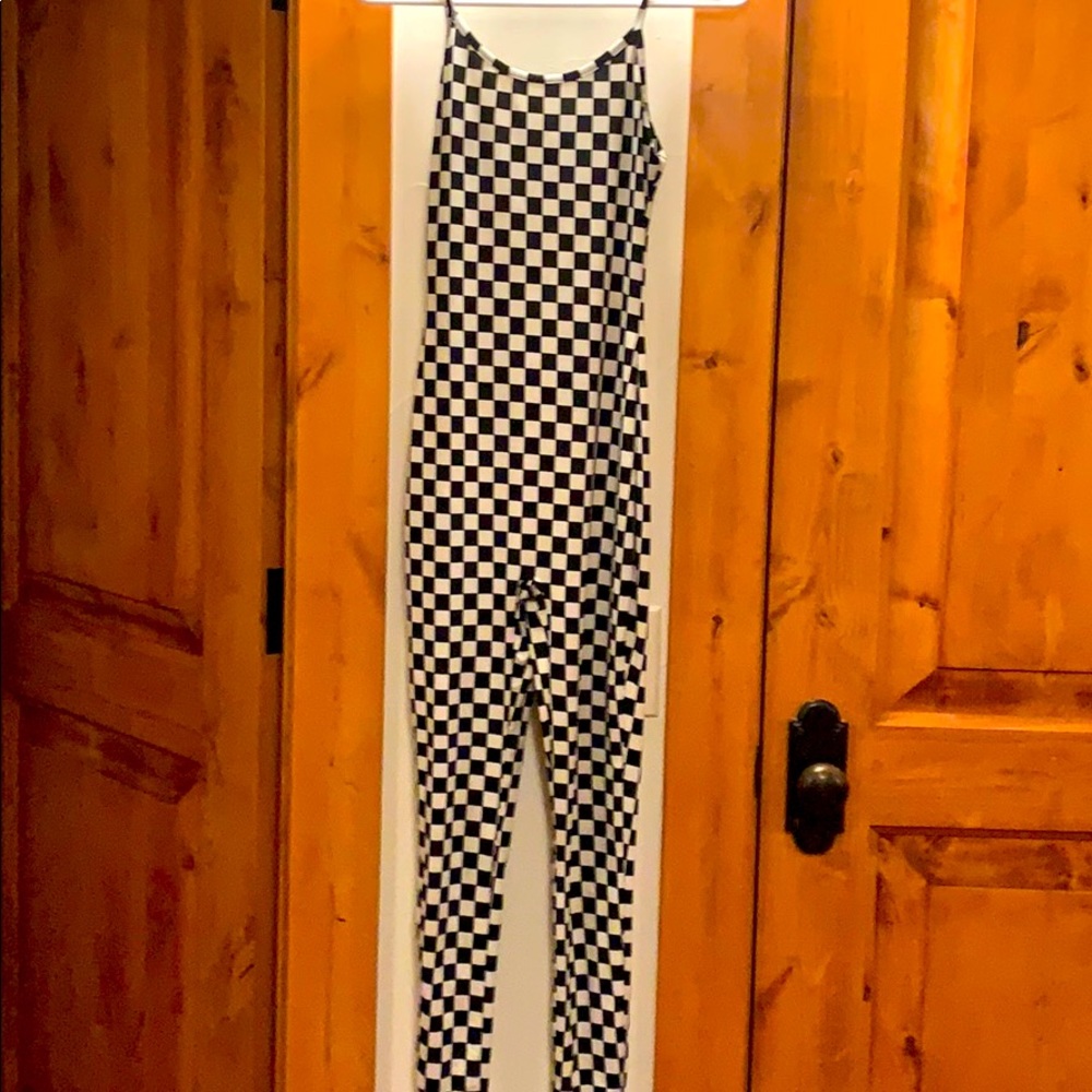 Black and white soft jumpsuit